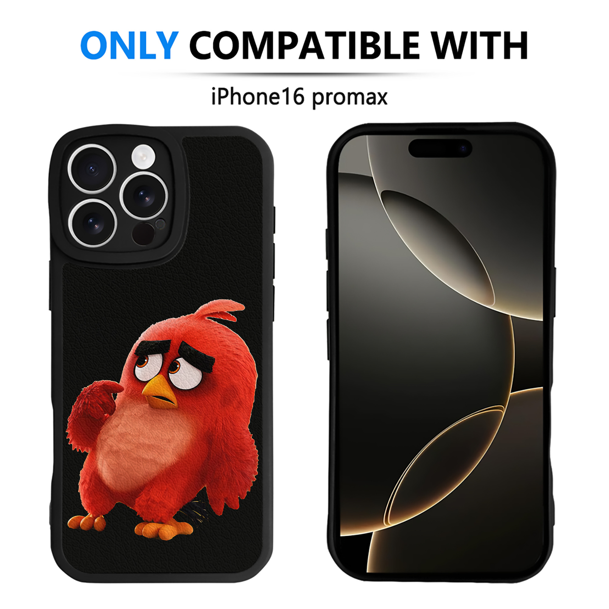 （画像用） Angry Birds アングリーバード 【iPhone 16シリーズ対応】シリコンスマホケース（レザー調） 材質：シリコン